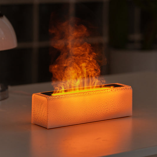 Creative New Lava Humidifier Colorful Flame Aromatherapy Machine Desktop Home Ambience USB Plug-in Simulation Flame Humidifier